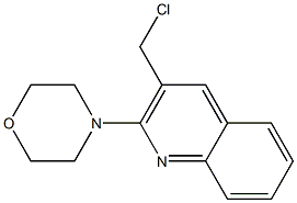 4-[3-(chloromethyl)quinolin-2-yl]morpholine,,结构式