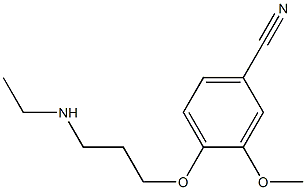 4-[3-(ethylamino)propoxy]-3-methoxybenzonitrile 结构式