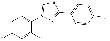 4-[4-(2,4-difluorophenyl)-1,3-thiazol-2-yl]phenol Struktur