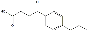 4-[4-(2-methylpropyl)phenyl]-4-oxobutanoic acid 结构式