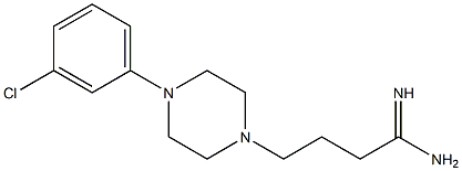 4-[4-(3-chlorophenyl)piperazin-1-yl]butanimidamide,,结构式
