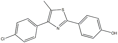 4-[4-(4-chlorophenyl)-5-methyl-1,3-thiazol-2-yl]phenol Struktur