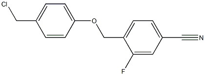 4-[4-(chloromethyl)phenoxymethyl]-3-fluorobenzonitrile 结构式