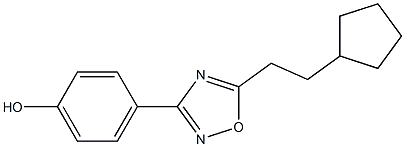 4-[5-(2-cyclopentylethyl)-1,2,4-oxadiazol-3-yl]phenol Structure