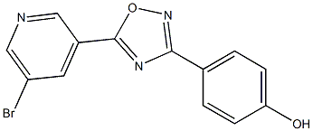 4-[5-(5-bromopyridin-3-yl)-1,2,4-oxadiazol-3-yl]phenol Struktur