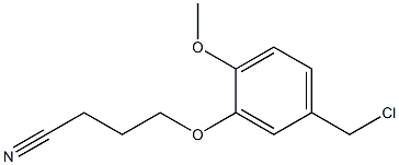 4-[5-(chloromethyl)-2-methoxyphenoxy]butanenitrile,,结构式