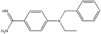 4-[benzyl(ethyl)amino]benzene-1-carboximidamide 化学構造式