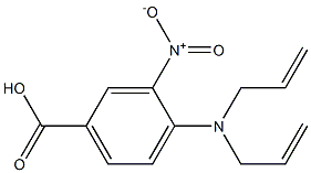 4-[bis(prop-2-en-1-yl)amino]-3-nitrobenzoic acid 化学構造式