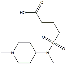 4-[methyl(1-methylpiperidin-4-yl)sulfamoyl]butanoic acid,,结构式