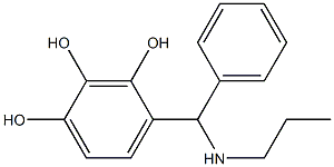 4-[phenyl(propylamino)methyl]benzene-1,2,3-triol 化学構造式