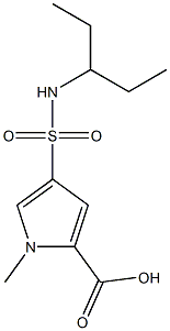 4-{[(1-ethylpropyl)amino]sulfonyl}-1-methyl-1H-pyrrole-2-carboxylic acid Struktur