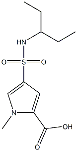 4-{[(1-ethylpropyl)amino]sulfonyl}-1-methyl-1H-pyrrole-2-carboxylic acid,,结构式