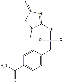 4-{[(1-methyl-4-oxo-4,5-dihydro-1H-imidazol-2-yl)sulfamoyl]methyl}benzene-1-carbothioamide Structure