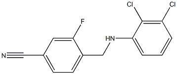 4-{[(2,3-dichlorophenyl)amino]methyl}-3-fluorobenzonitrile Struktur