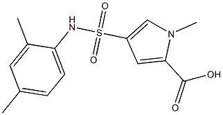 4-{[(2,4-dimethylphenyl)amino]sulfonyl}-1-methyl-1H-pyrrole-2-carboxylic acid 结构式