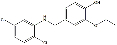 4-{[(2,5-dichlorophenyl)amino]methyl}-2-ethoxyphenol Struktur