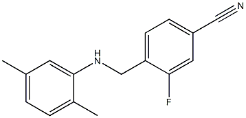 4-{[(2,5-dimethylphenyl)amino]methyl}-3-fluorobenzonitrile 化学構造式