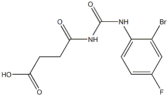 4-{[(2-bromo-4-fluorophenyl)carbamoyl]amino}-4-oxobutanoic acid Structure