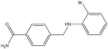 4-{[(2-bromophenyl)amino]methyl}benzamide,,结构式