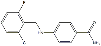 4-{[(2-chloro-6-fluorophenyl)methyl]amino}benzamide,,结构式