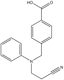 4-{[(2-cyanoethyl)(phenyl)amino]methyl}benzoic acid 结构式