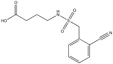 4-{[(2-cyanophenyl)methane]sulfonamido}butanoic acid Struktur