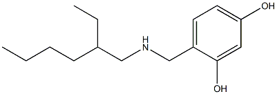 4-{[(2-ethylhexyl)amino]methyl}benzene-1,3-diol Structure