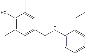 4-{[(2-ethylphenyl)amino]methyl}-2,6-dimethylphenol Structure