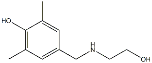 4-{[(2-hydroxyethyl)amino]methyl}-2,6-dimethylphenol Struktur