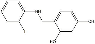 4-{[(2-iodophenyl)amino]methyl}benzene-1,3-diol|