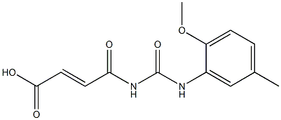 4-{[(2-methoxy-5-methylphenyl)carbamoyl]amino}-4-oxobut-2-enoic acid Struktur