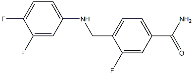 4-{[(3,4-difluorophenyl)amino]methyl}-3-fluorobenzamide Struktur