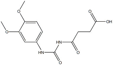 4-{[(3,4-dimethoxyphenyl)carbamoyl]amino}-4-oxobutanoic acid 结构式