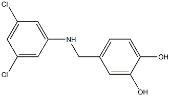 4-{[(3,5-dichlorophenyl)amino]methyl}benzene-1,2-diol 化学構造式