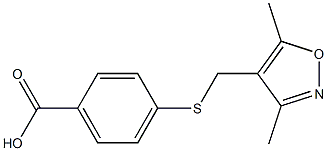 4-{[(3,5-dimethyl-1,2-oxazol-4-yl)methyl]sulfanyl}benzoic acid 结构式