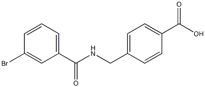 4-{[(3-bromobenzoyl)amino]methyl}benzoic acid Structure