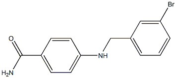 4-{[(3-bromophenyl)methyl]amino}benzamide,,结构式