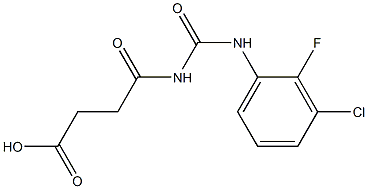 4-{[(3-chloro-2-fluorophenyl)carbamoyl]amino}-4-oxobutanoic acid 化学構造式