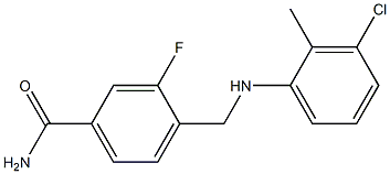 4-{[(3-chloro-2-methylphenyl)amino]methyl}-3-fluorobenzamide