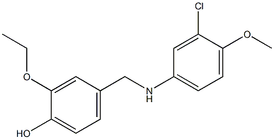 4-{[(3-chloro-4-methoxyphenyl)amino]methyl}-2-ethoxyphenol Structure