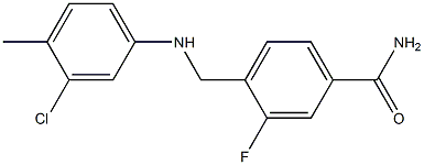4-{[(3-chloro-4-methylphenyl)amino]methyl}-3-fluorobenzamide