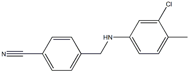 4-{[(3-chloro-4-methylphenyl)amino]methyl}benzonitrile 结构式