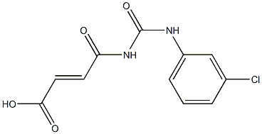 4-{[(3-chlorophenyl)carbamoyl]amino}-4-oxobut-2-enoic acid,,结构式