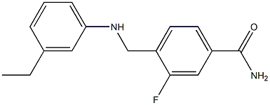4-{[(3-ethylphenyl)amino]methyl}-3-fluorobenzamide 结构式