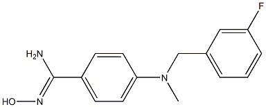 4-{[(3-fluorophenyl)methyl](methyl)amino}-N'-hydroxybenzene-1-carboximidamide,,结构式