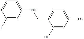 4-{[(3-iodophenyl)amino]methyl}benzene-1,3-diol 结构式