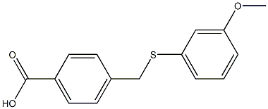 4-{[(3-methoxyphenyl)thio]methyl}benzoic acid Structure