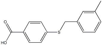 4-{[(3-methylphenyl)methyl]sulfanyl}benzoic acid,,结构式