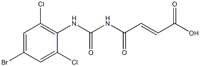 4-{[(4-bromo-2,6-dichlorophenyl)carbamoyl]amino}-4-oxobut-2-enoic acid Structure