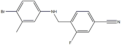 4-{[(4-bromo-3-methylphenyl)amino]methyl}-3-fluorobenzonitrile Structure